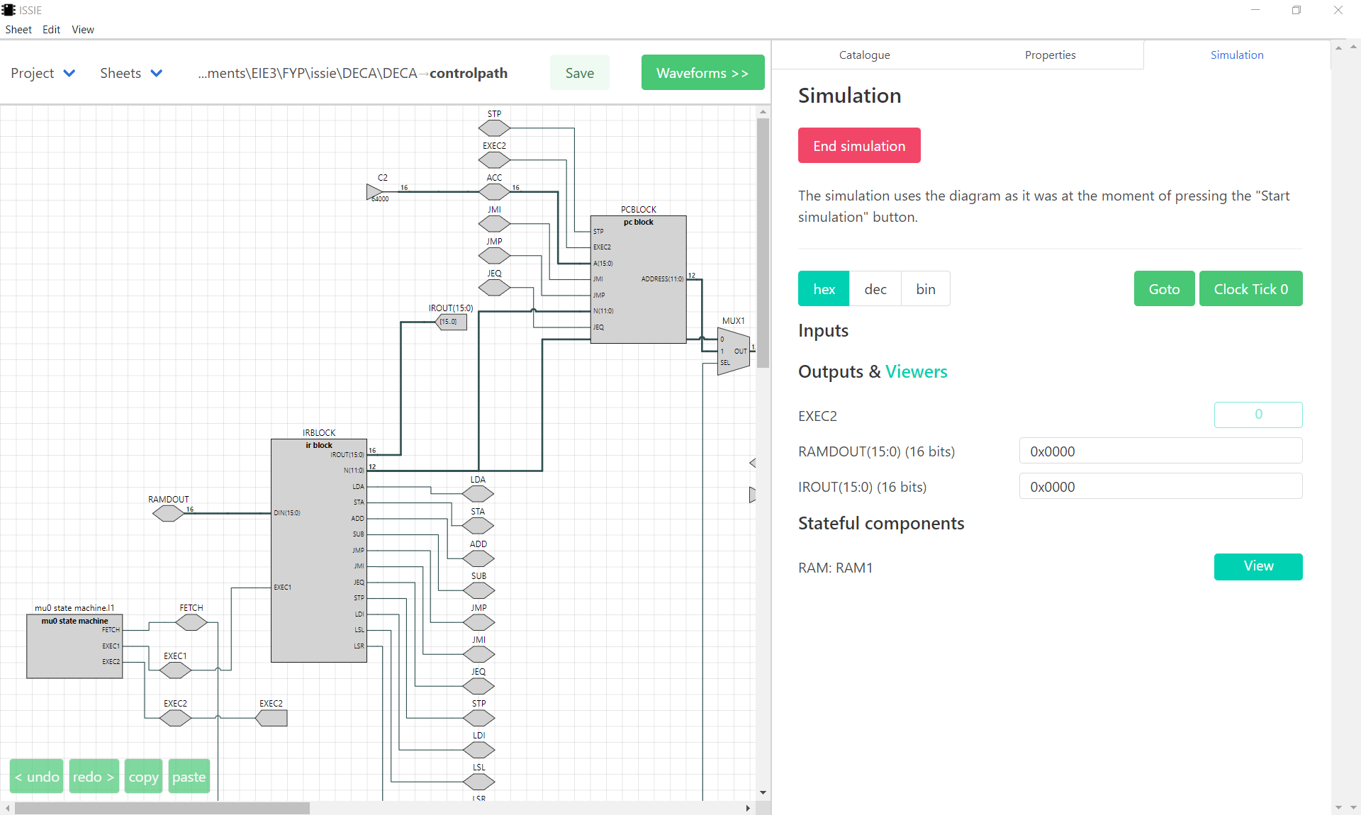 Step simulator example